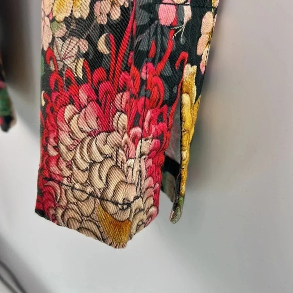 Johnny Was Pete&Greta Mono Pant Multicolor Floral Print Cotton Trouser Jean Sz 4 - Picture 12 of 16